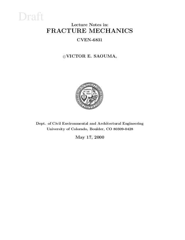 Fracture Mechanics Ebook